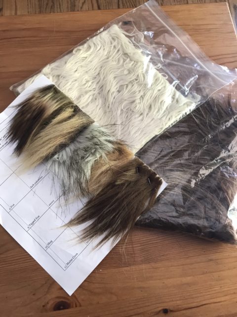Faux fur swatches