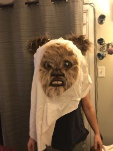 Ewok Mask with hood mockup
